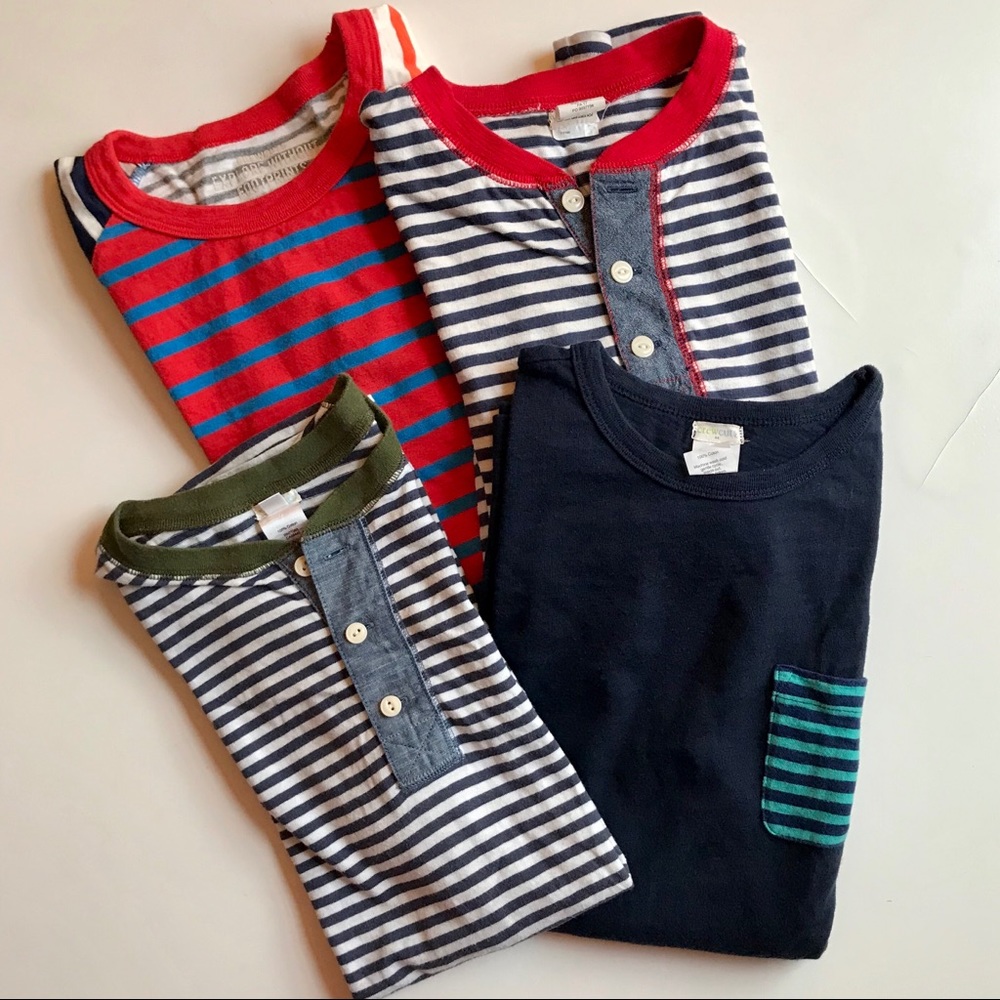 lot of 4 CREWCUTS knit shirts, size 14